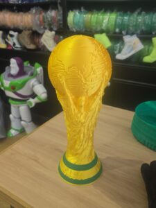 Trophée Coupe du Monde imprimé en 3D de 30 cm
