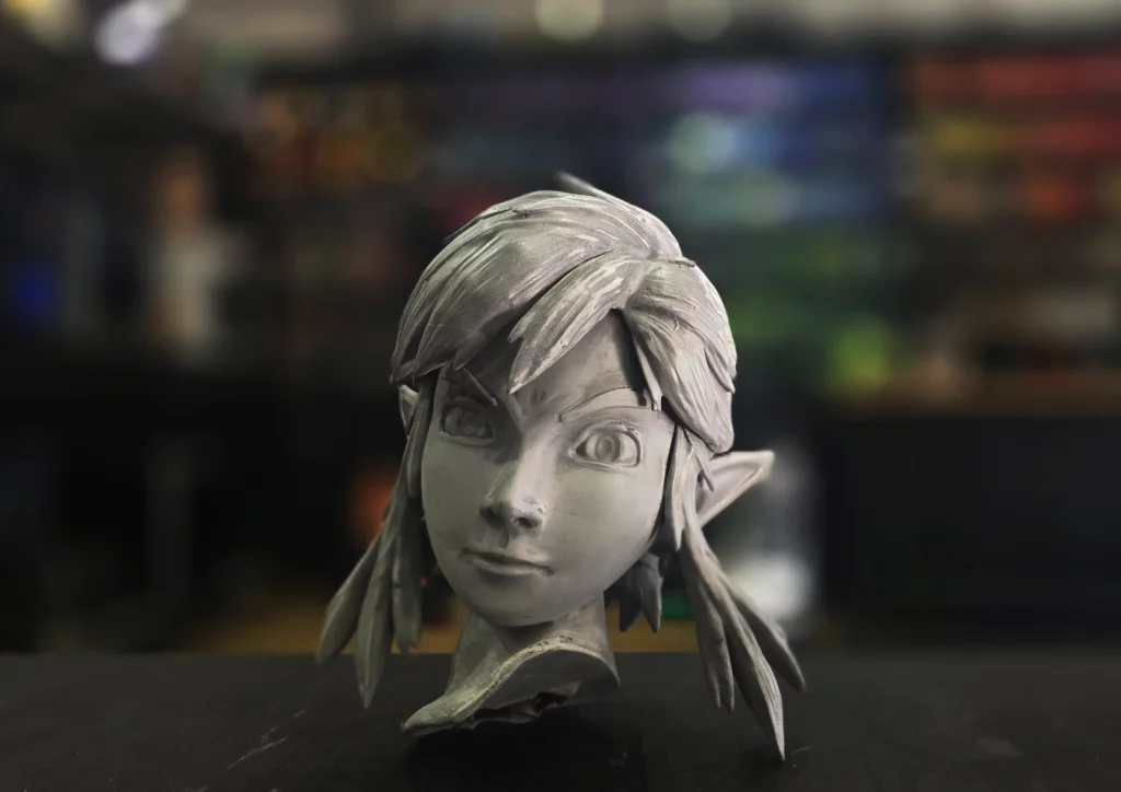 Buste de héros à l'épée imprimé en 3D