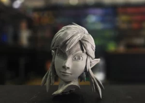 Buste de héros à l'épée imprimé en 3D