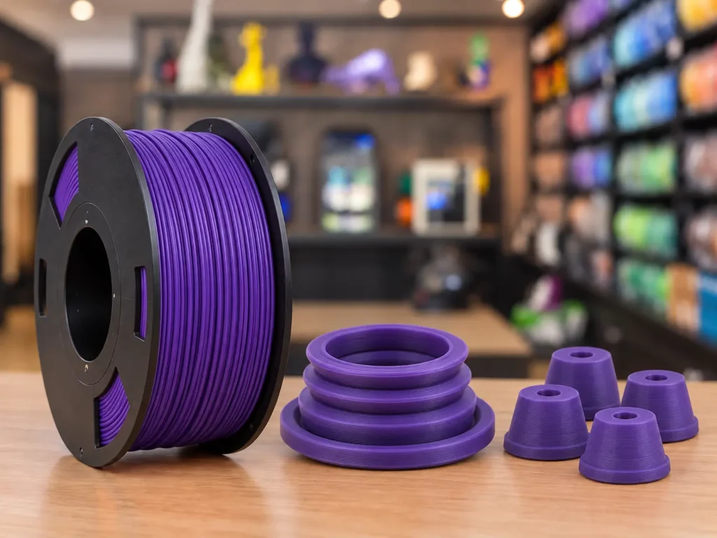 Filament TPE violet pour pièces très souples