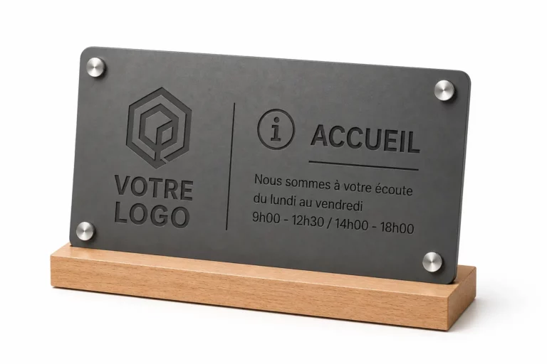 Plaque de signalétique gravée au laser