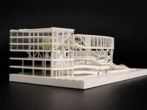 Maquette d'architecture en 3D, vue d'ensemble