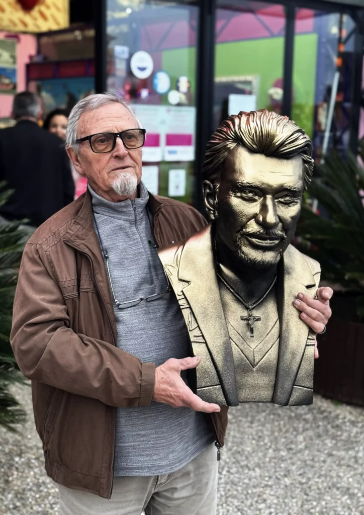 Buste de Johnny Hallyday imprimé en 3D