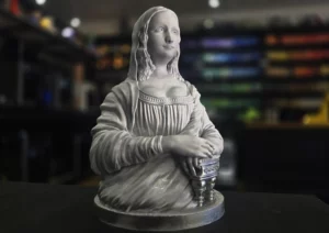 Buste inspiré de la Joconde imprimé en 3D