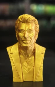 Buste décoratif de Johnny Hallyday, autre vue