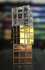Cubes casse-tête imprimés en 3D, autre vue