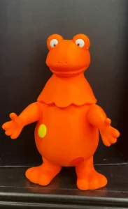 Figurine de marionnette orange imprimée en 3D