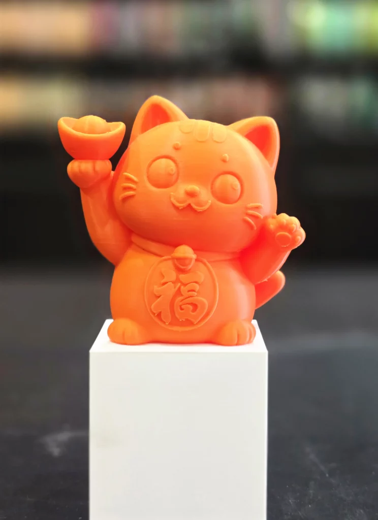 Chat porte-bonheur japonais imprimé en 3D