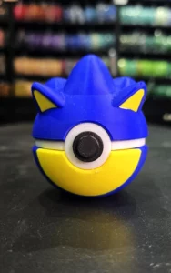 Figurine de hérisson bleu imprimée en 3D