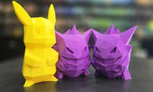 Figurines au style géométrique imprimées en 3D