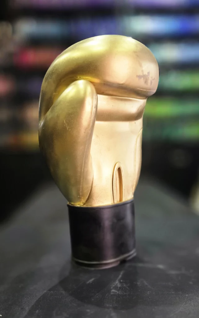 Gant de boxe doré imprimé en 3D