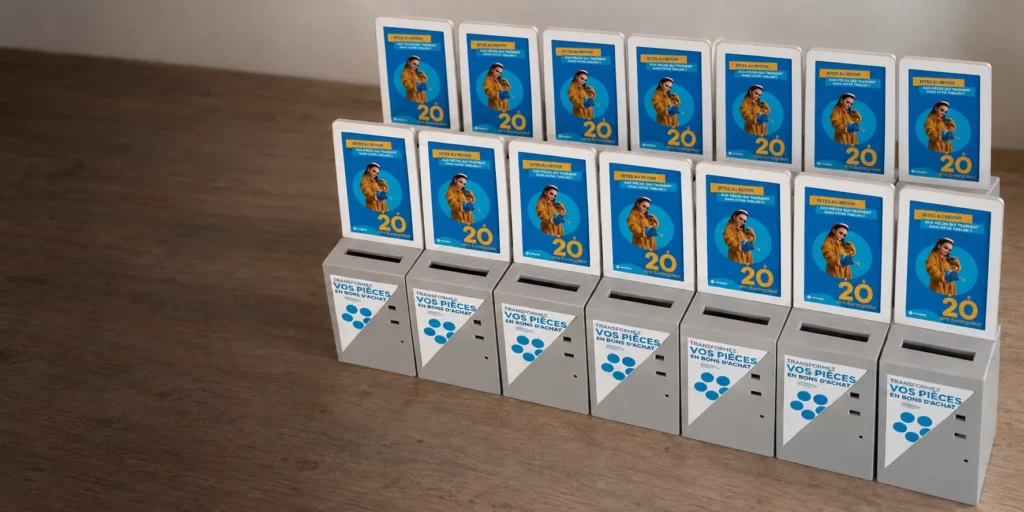 Présentoirs de comptoir imprimés en 3D en grande série
