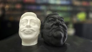 Portrait sculpté en relief imprimé en 3D